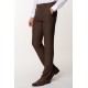 Brown Color With Wool And Elastane Fabrics Classic Mens Trousers