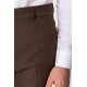 Brown Color With Wool And Elastane Fabrics Classic Mens Trousers