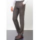 Black And Camel Colours Combination Wool And Viscose Fabrics Check Patterned Design Casual Mens Pants
