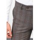 Black And Camel Colours Combination Wool And Viscose Fabrics Check Patterned Design Casual Mens Pants