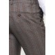 Black And Camel Colours Combination Wool And Viscose Fabrics Check Patterned Design Casual Mens Pants