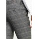 Black And Beige Color Check Patterned Design Classic Wool Men's Trousers