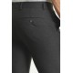 Anthracite Color Viscose And Elastane Fabric Classic Slim Fit Men'S Trousers
