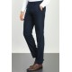 Dark Blue Wool And Elastane Fabrics Classic Mens Trousers