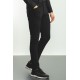 Black Cotton And Elastane Fabrics Casual Canvas Trousers