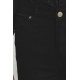 Black Cotton And Elastane Fabrics Casual Canvas Trousers