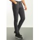 Anthracite Cotton And Elastane Fabrics Five Pocket And Striped Design Casual Mens Pants