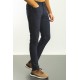 Dark Blue Cotton And Elastane Fabrics Five Pocket And Striped Design Casual Mens Pants
