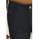 Dark Blue Cotton And Elastane Fabrics Five Pocket And Striped Design Casual Mens Pants