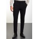 Black Color Belted Design Casual Wool Men's Trousers