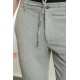 Grey Color Drawstring Design Casual Men's Trousers