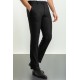 Black Color Super Slim Fit Casual Cotton Men's Trousers