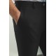 Black Color Super Slim Fit Casual Cotton Men's Trousers