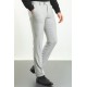 Grey Color Super Slim Fit Casual Cotton Men's Trousers