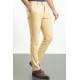 Beige Color Super Slim Fit Casual Cotton Men's Trousers