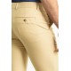 Beige Color Super Slim Fit Casual Cotton Men's Trousers