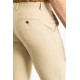 Beige Color Check Patterned Design Classic Wool Men's Trousers