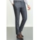 Dark Blue And Ecru Color Classic Cotton Men's Trousers