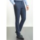 Dark Blue Color Classic Slim Fit Linen Fabric Men's Trousers