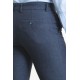Dark Blue Color Classic Slim Fit Linen Fabric Men's Trousers