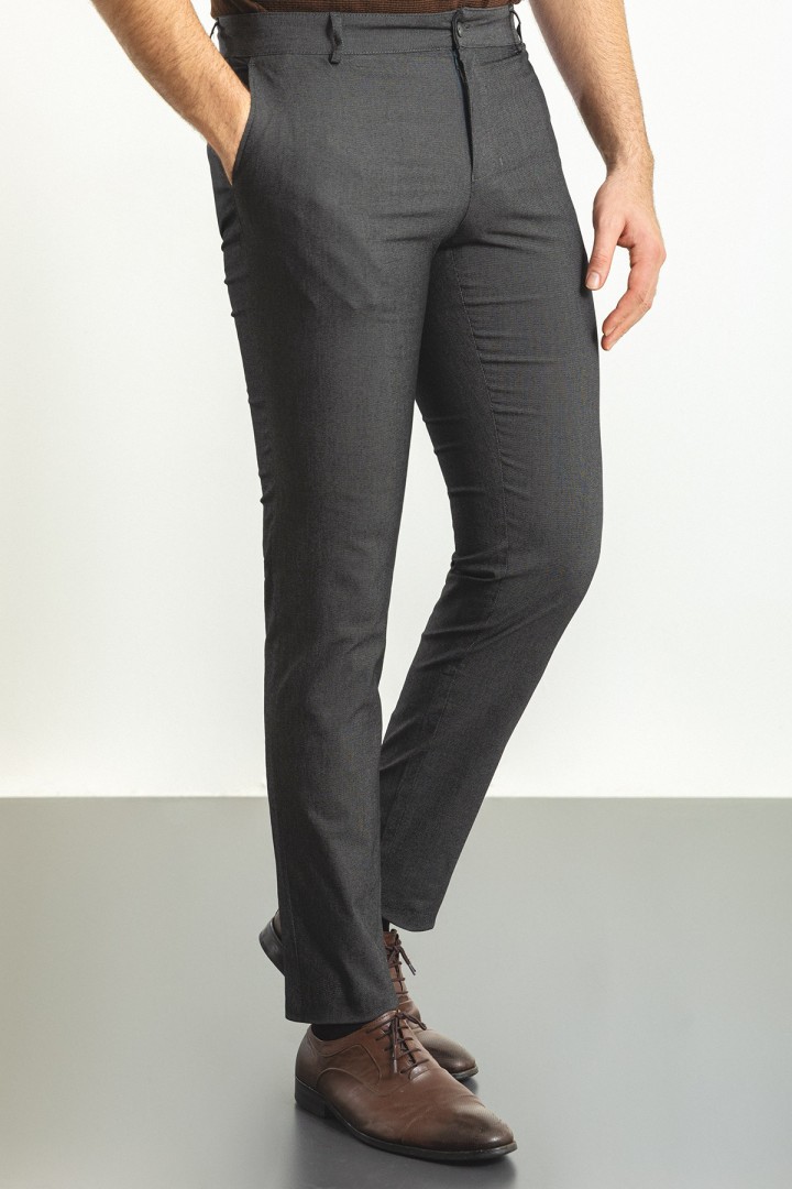 Black Color Casual Cotton Men's Trousers