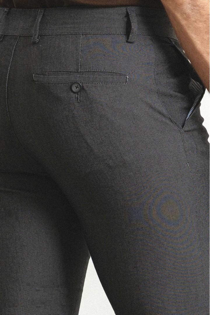 Black Color Casual Cotton Men's Trousers
