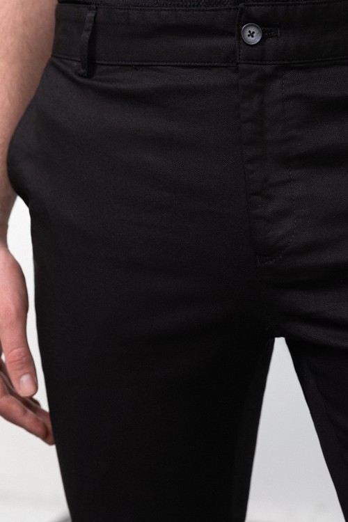 Black Color Linen Super Slim Classic Men's Trouser
