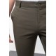 Khaki Color Linen Super Slim Classic Men's Trouser