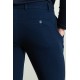 Dark Blue Color Relaxed Fit Casual Cotton Men's Trousers