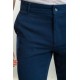 Light Dark Blue Color Relaxed Fit Casual Cotton Men's Trousers