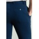 Light Dark Blue Color Relaxed Fit Casual Cotton Men's Trousers
