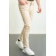 Stone Color Casual Canvas Five Pocket Cotton Men's Pants
