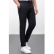 Black Color Drawstring Design Casual Wool Men's Trousers