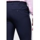 Dark Blue Color Drawstring Design Casual Wool Men's Trousers