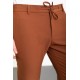 Tile Color Drawstring Design Casual Wool Men's Trousers