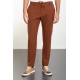 Tile Color Drawstring Design Casual Wool Men's Trousers