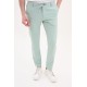 Unripe Almond Color Drawstring Design Casual Wool Men's Trousers