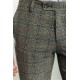 Black And Camel Color Check Patterned Design Classic Wool Men's Trousers