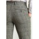Black And Camel Color Check Patterned Design Classic Wool Men's Trousers