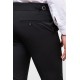 Black Color Belted Design Classic Wool Men's Trousers