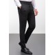 Anthracite Color Belted Design Classic Wool Men's Trousers