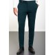 Emerald Color Belted Design Classic Wool Men's Trousers