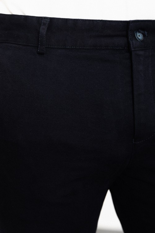 Dark Blue Color Tencel And Cotton Fabric Design Casual Men's Pants