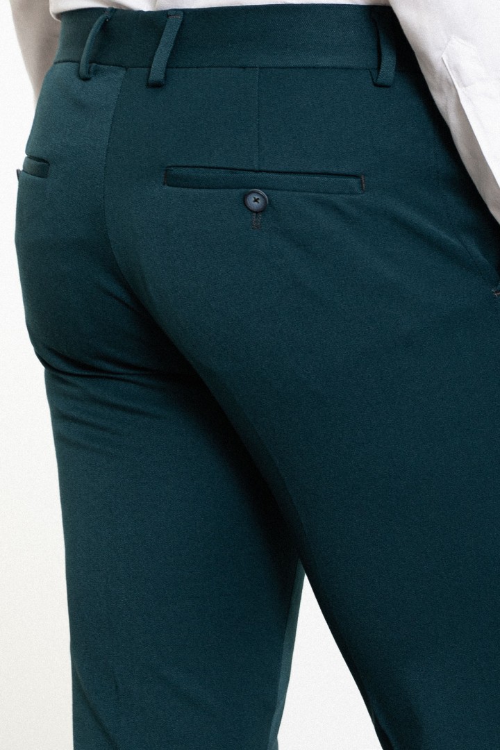 Emerald Color Classic Wool Men's Trousers