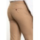 Beige Color Belted Design Casual Wool Men's Trousers