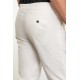 Ecru Color Cotton Fabric Casual Men's Pants