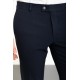 Dark Blue Color Cotton Fabric Classic Men's Trousers