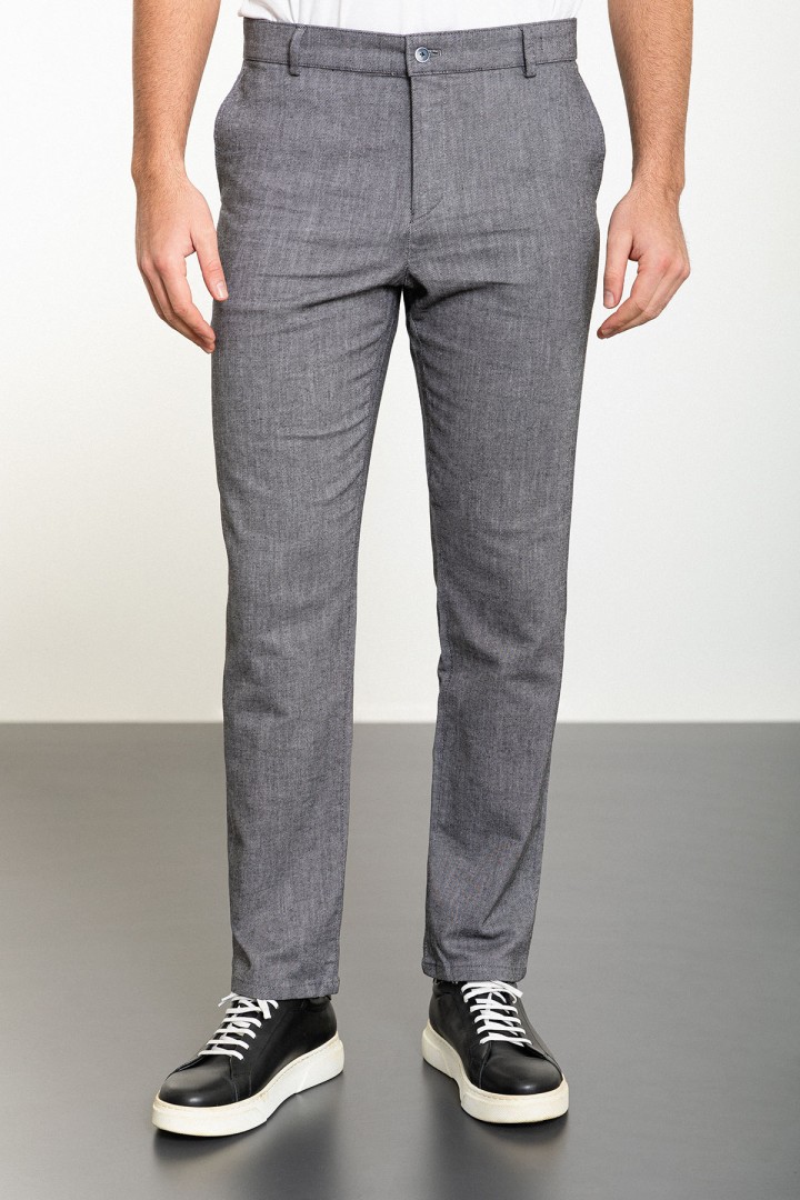 Black Color Casual Cotton Men's Trousers