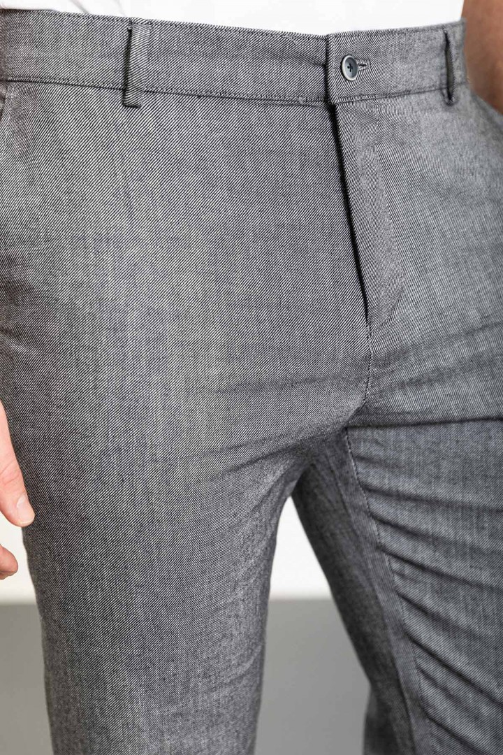 Black Color Casual Cotton Men's Trousers