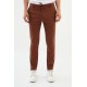 Tile Color Drawstring Design Casual Wool Men's Pants